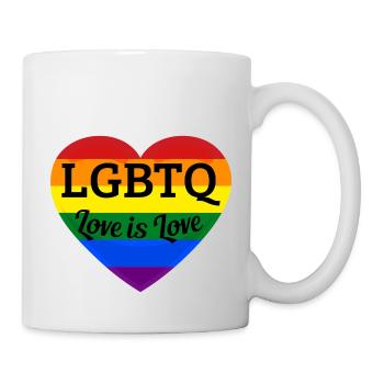 L’amour LGBT est amour - Mug blanc - blanc - Droite