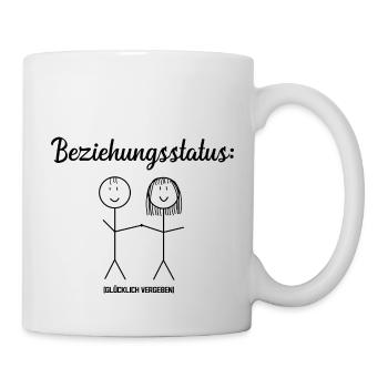 Beziehungsstatus: glücklich vergeben - Tasse - Weiß - Rechts