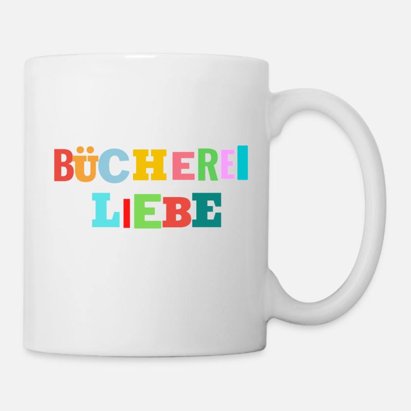 Bücherei Liebe - Tasse - Weiß