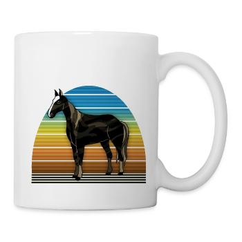 Pferd - Tasse - Weiß - Rechts