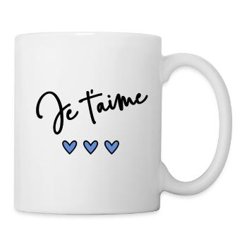 JE T'AIME. I LOVE YOU. AMOUR. LOVE. CŒUR - Mug blanc - blanc - Droite