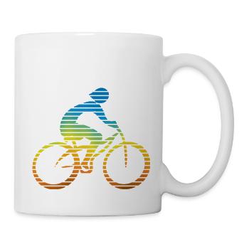 Radfahrer - Tasse - Weiß - Rechts