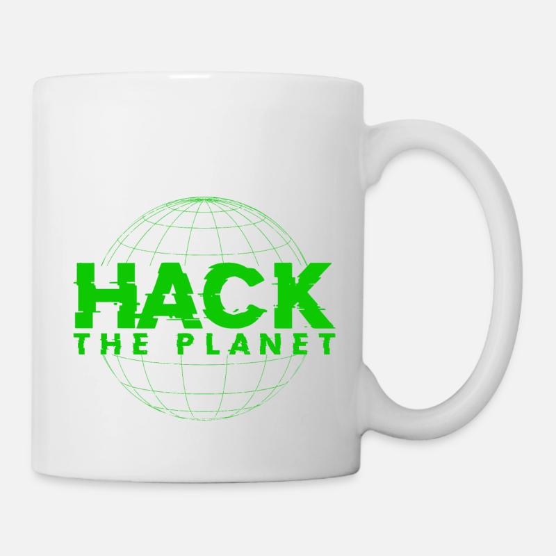Hack the planet - Pour l’informatique et les pirates informatiques - Mug blanc - blanc