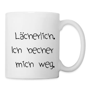 Party feiern Festival bechern saufen Alkohol - Tasse - Weiß - Rechts