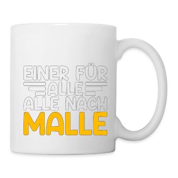 Malle Spruch Mallorca Party Geschenk - Tasse - Weiß - Rechts