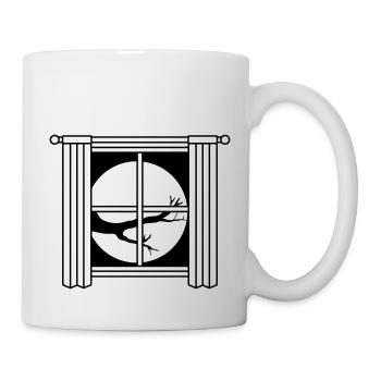 Aussicht Mond Nacht Baum - Tasse - Weiß - Rechts