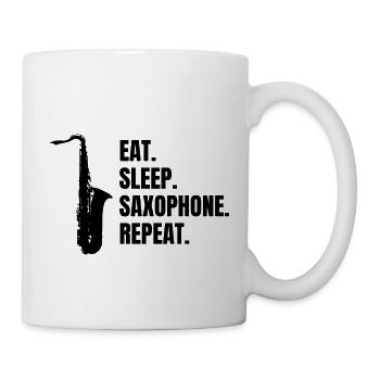 Saxofon Musik Saxophon Instrument Saxophonist - Tasse - Weiß - Rechts