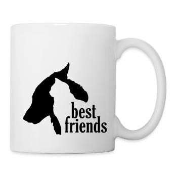 Chien Chat Meilleurs Amis Amitié Animaux de compagnie - Mug blanc - blanc - Droite
