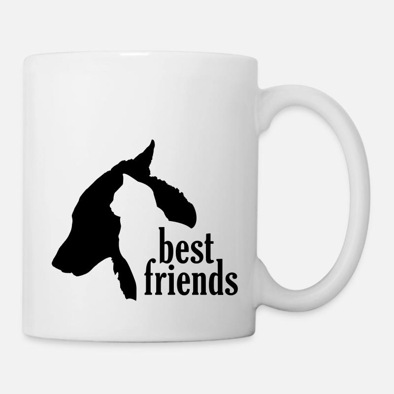 Chien Chat Meilleurs Amis Fidèle Compagnon Compagnon - Mug blanc - blanc
