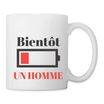 Bientôt un homme - Mug blanc - blanc - Droite