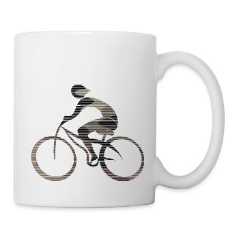 Radfahrer - Tasse - Weiß - Rechts