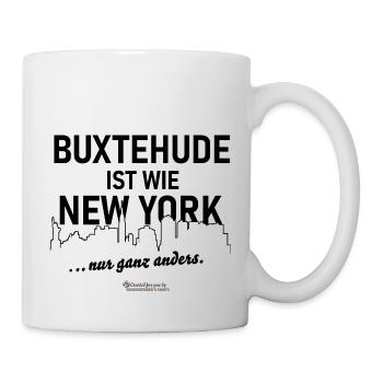 Buxtehude ist wie New York - Tasse - Weiß - Rechts