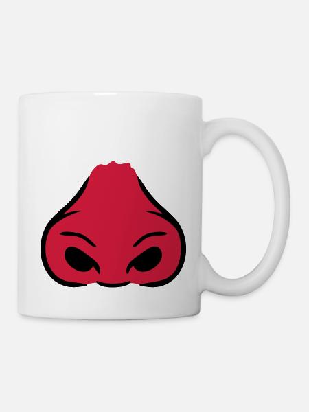 Nez rouge des grosses narines - Mug blanc - blanc