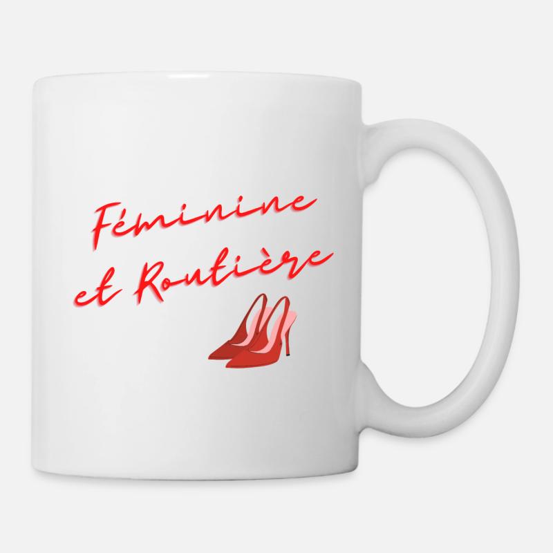 Féminine et Routière - Mug blanc - blanc