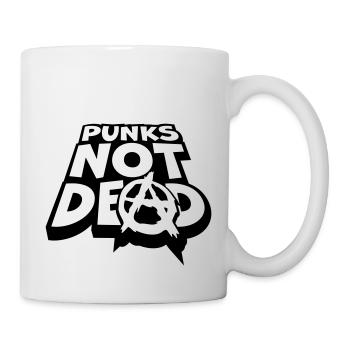 punks not dead Zitat - Tasse - Weiß - Rechts