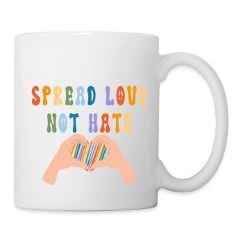 Spread Love Not Hate - Mug - white - Right