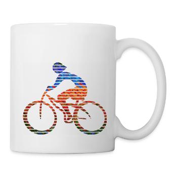 Radfahrer - Tasse - Weiß - Rechts