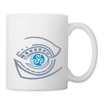 Œil de baleine tribal - Mug blanc - blanc - Droite