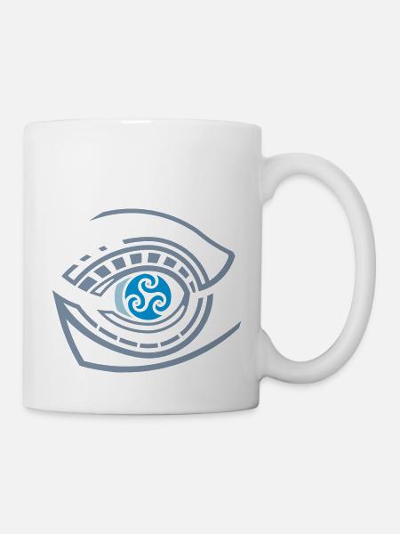 Tribal whale eye - Tasse - Weiß