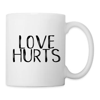 love hurts love font funny saying - Mug - white - Right