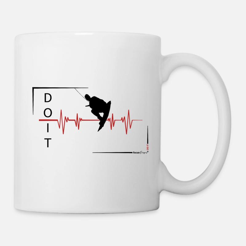 Pulse de wakeboarder - Mug blanc - blanc