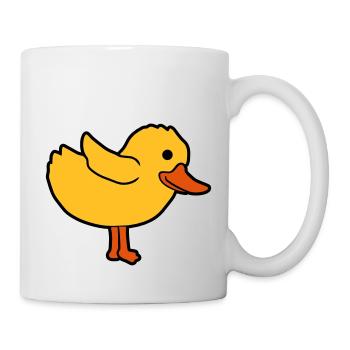 Cartoon duck cute chick - Mug - white - Right