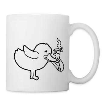 Weed Joint Smoking Chick - Mug - white - Right