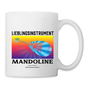 Lieblingsinstrument Mandoline bunt - Tasse - Weiß - Rechts