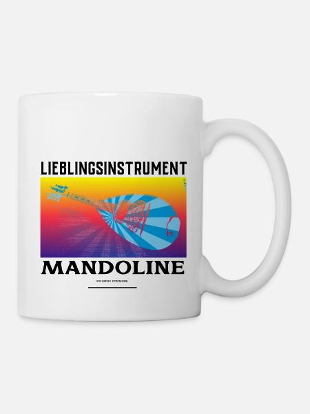 Lieblingsinstrument Mandoline bunt - Tasse - Weiß