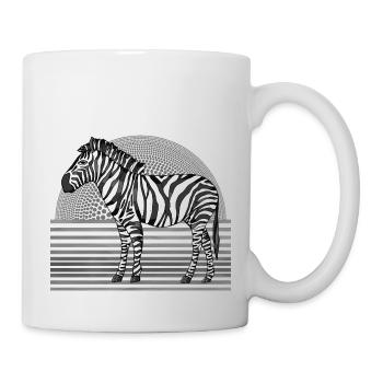 Zebra - Tasse - Weiß - Rechts