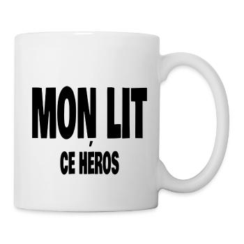 mon lit ce héros - Mug blanc - blanc - Droite