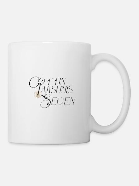 Göttin der Fülle Lakshmi Segen Göttin MKEyelneiri - Tasse - Weiß