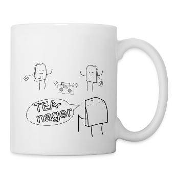 Teanager Lustiges Tee Design für Teetrinker - Tasse - Weiß - Rechts