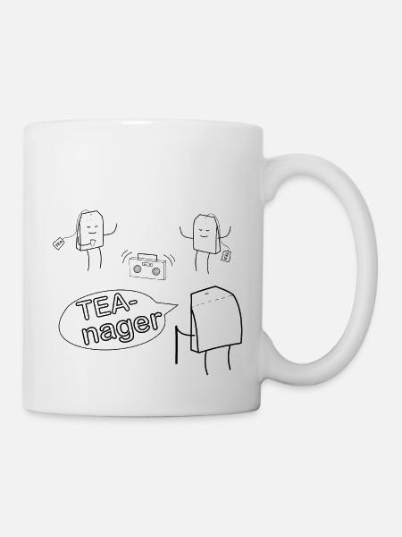 Teanager Lustiges Tee Design für Teetrinker - Tasse - Weiß