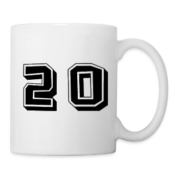 20 JAHRE. 20-jähriges JUBILÄUM. JUBILÄUM 20 JAHRE. 20 - Tasse - Weiß - Rechts
