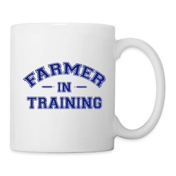 Lustiger landwirtschaftlicher Bauer in Ausbildung - Tasse - Weiß - Rechts