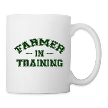 Lustiger landwirtschaftlicher Bauer in Ausbildung - Tasse - Weiß - Rechts