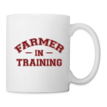Lustiger landwirtschaftlicher Bauer in Ausbildung - Tasse - Weiß - Rechts