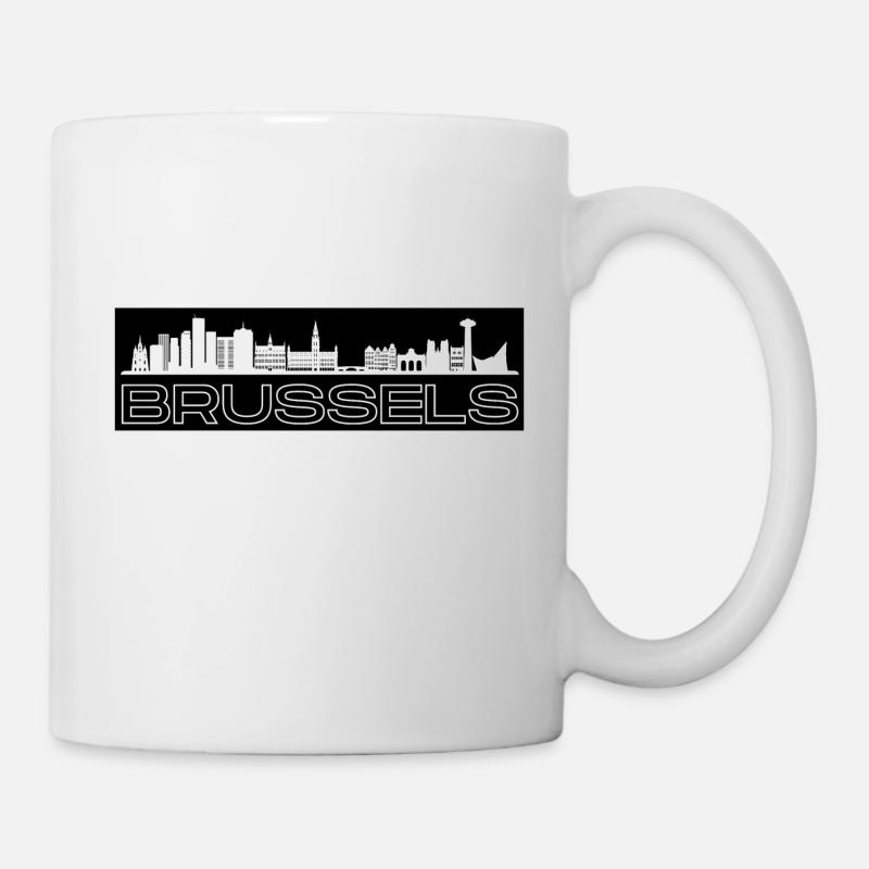 Brussels - mit Skyline - Tasse - Weiß