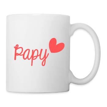 SUPER PAPY. PAPY. FÊTE DES PÈRES. BONNE FÊTE PAPY. - Mug blanc - blanc - Droite