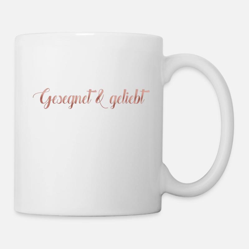 Gesegnet & geliebt - Tasse - Weiß