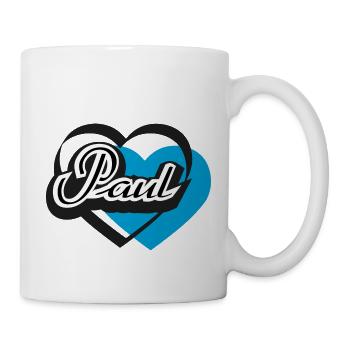 Name Paul Herz - Tasse - Weiß - Rechts