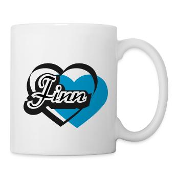 Name Finn Herz - Tasse - Weiß - Rechts