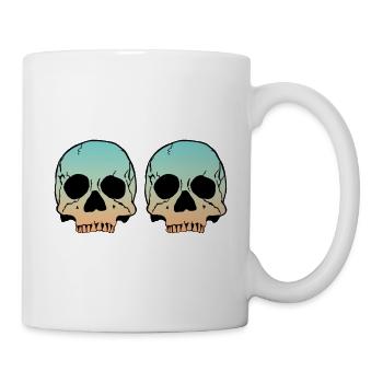 2 Skulls - Tasse - Weiß - Rechts