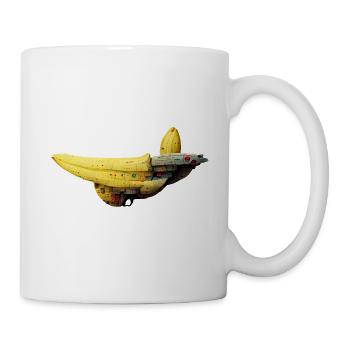 Bananen Raumschiff - Tasse - Weiß - Rechts