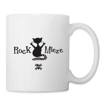 Rock Mieze, Hardrock, Katze, Katzenmama Geschenk - Tasse - Weiß - Rechts