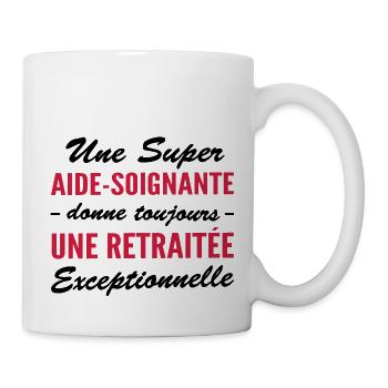 aide-soignante retraitée / futur retraité - Mug blanc - blanc - Droite