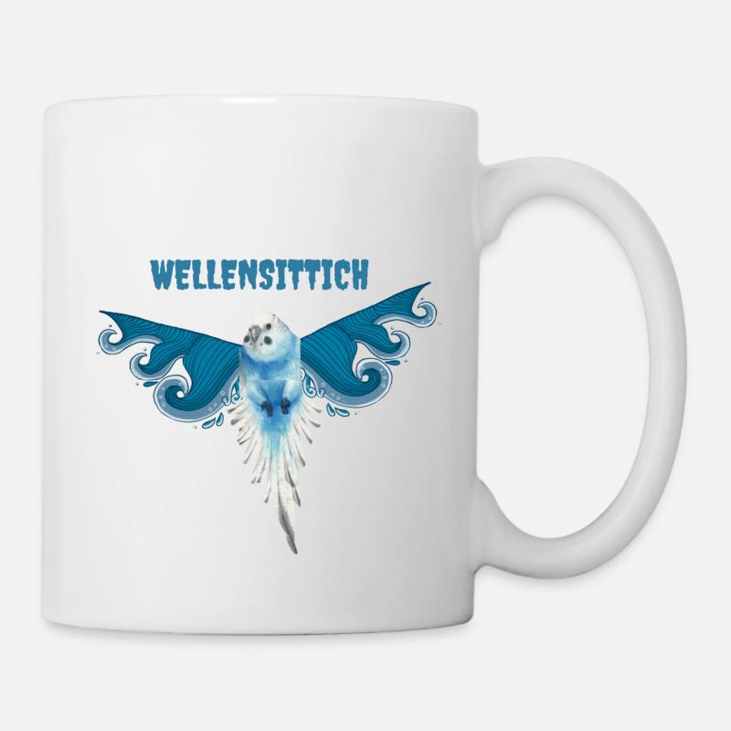 Wellensittich - Tasse - Weiß