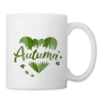 Autumn Autumn Leaves Heart Leaves - Mug - white - Right