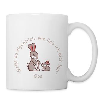 Opa, Großvater | lieb haben - Tasse - Weiß - Rechts